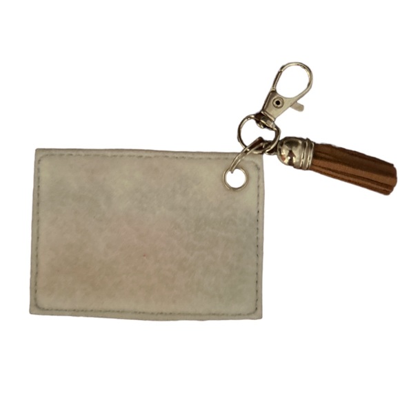 NEW Embroidered “This Girl Runs On DUNKIN” Coffee Faux Leather Keychain - Picture 5 of 5